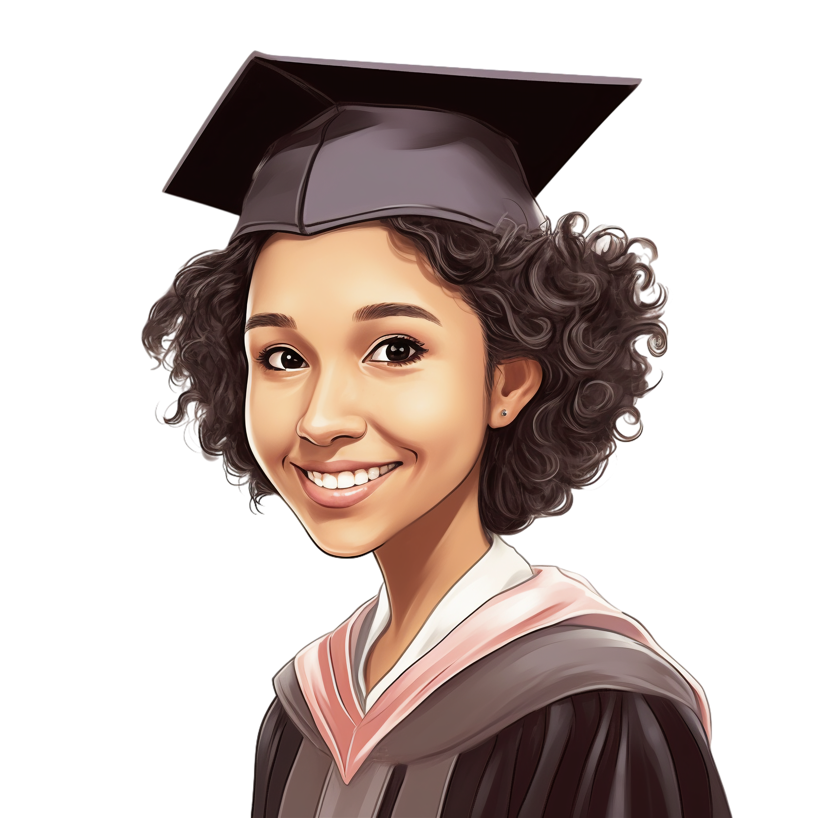  Girl in cap and gown