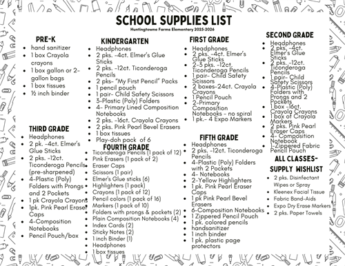 Supplies List