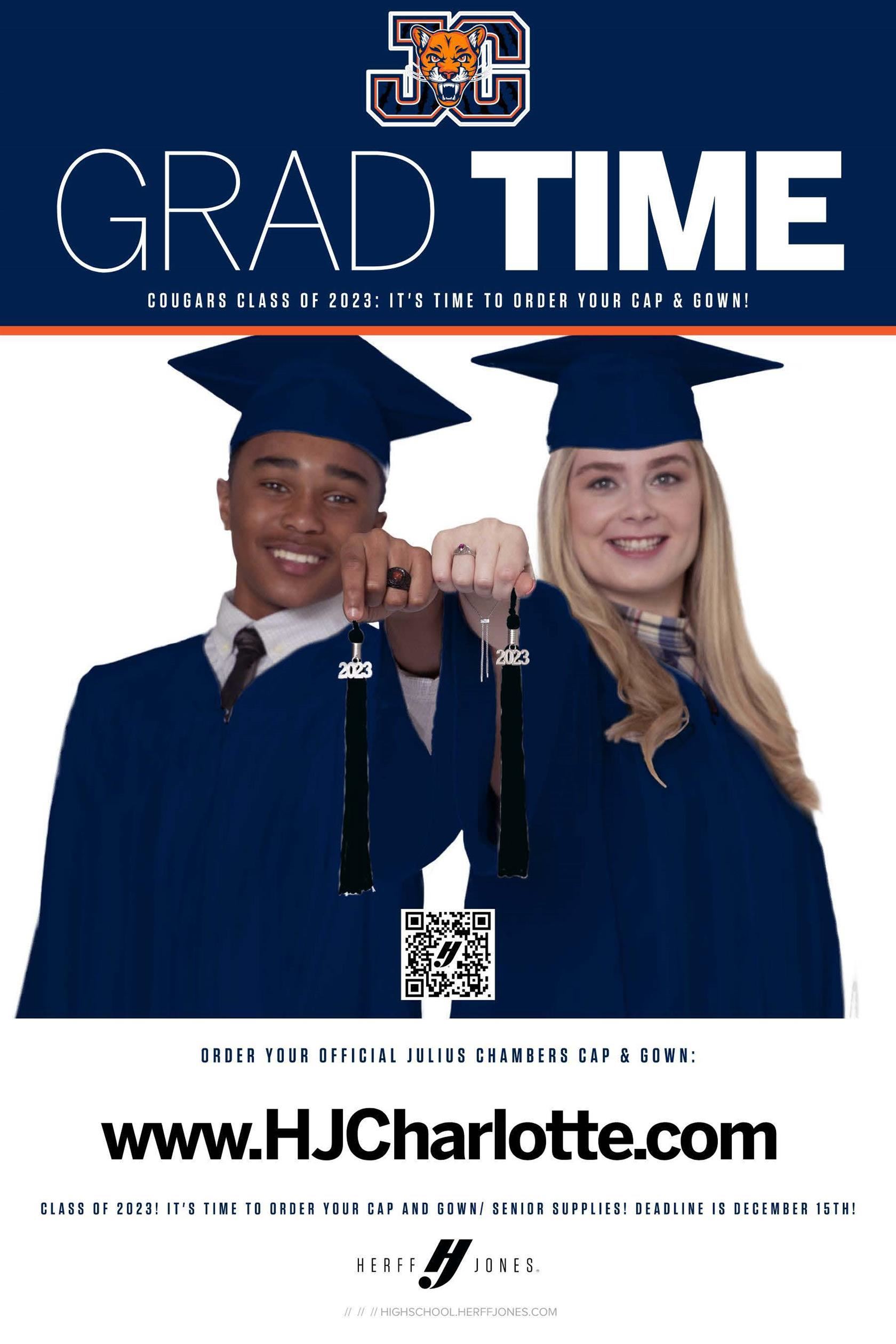  2023 Seniors: Time to order your cap and gown.