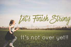  Child running - words Finish Strong