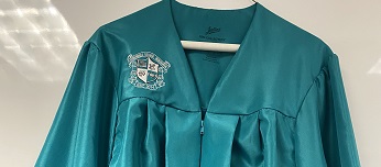  Cap and Gown in Teal