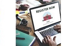  Laptop Screen that says Register Now