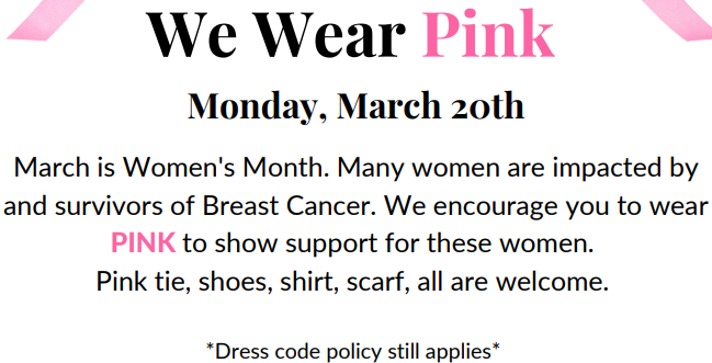 pink monday march 20