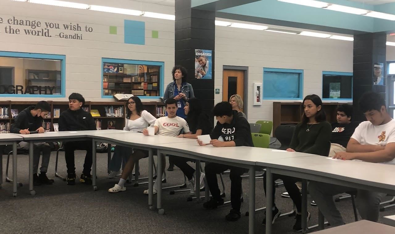 Students sitting at their desks