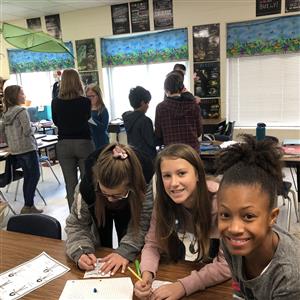 Students in a classroom