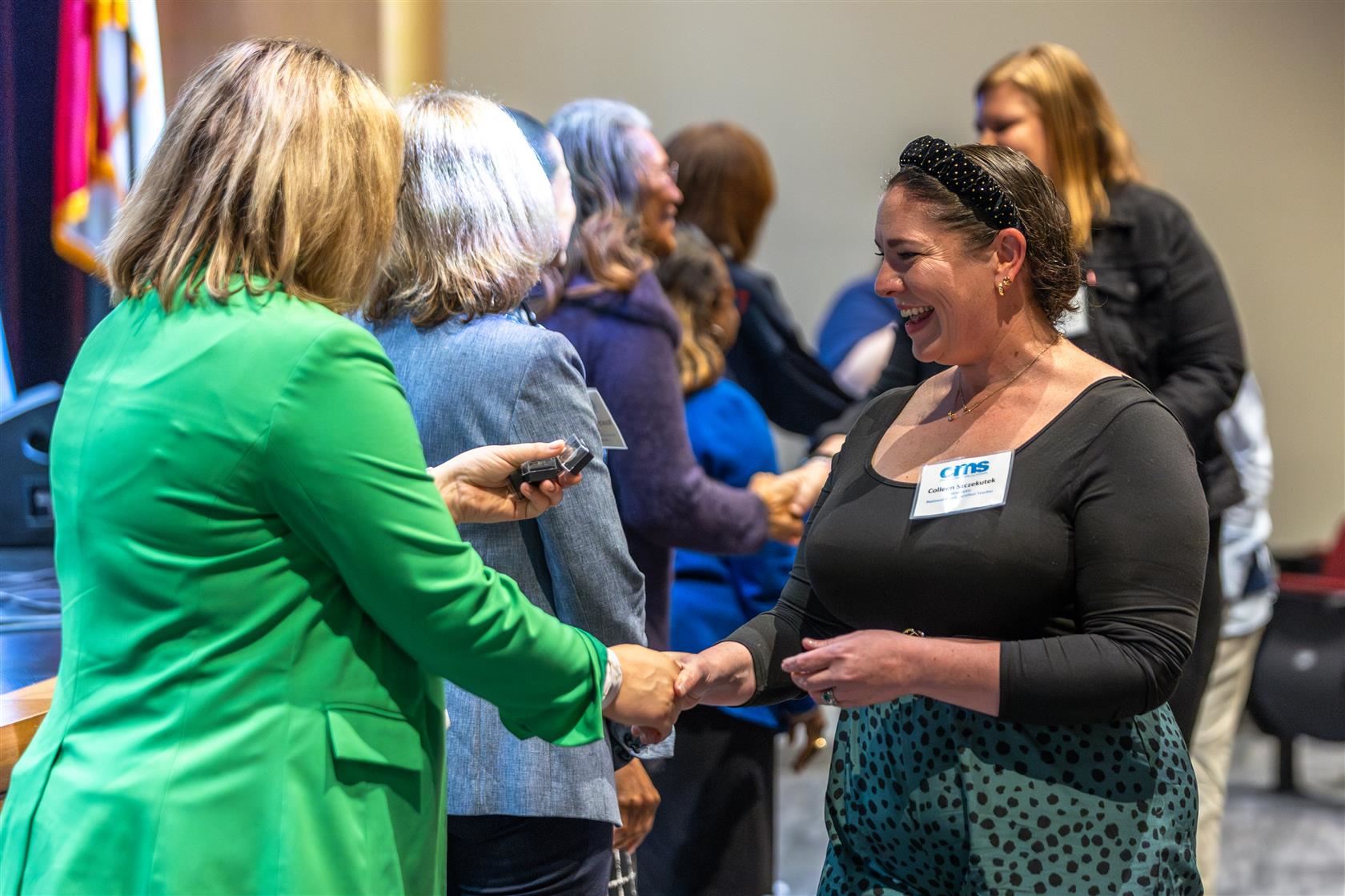 Photo of NBC teachers being celebrated.