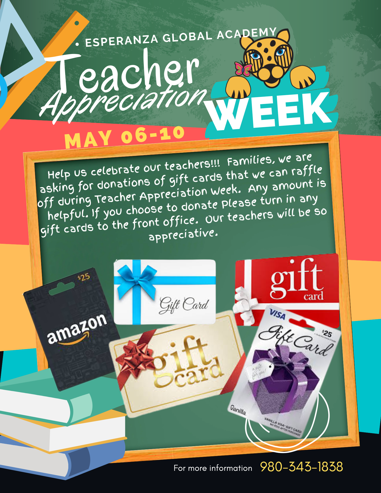 Teacher Appreciation Week May 5-9/ Semana de agradecimiento a los maestros may 5-9