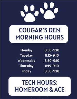 Cougar's Den Hours