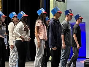 STudent performers wearing hats