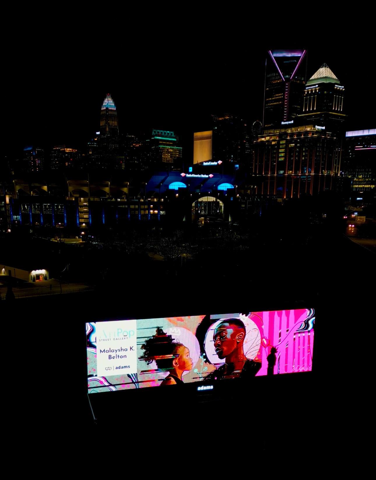 Belton's billboard in Charlotte