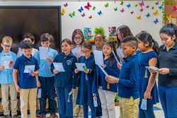  Oaklawn students at reading room opening