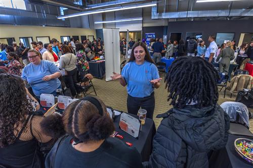 Employers engage students at CTE Futures Fair.