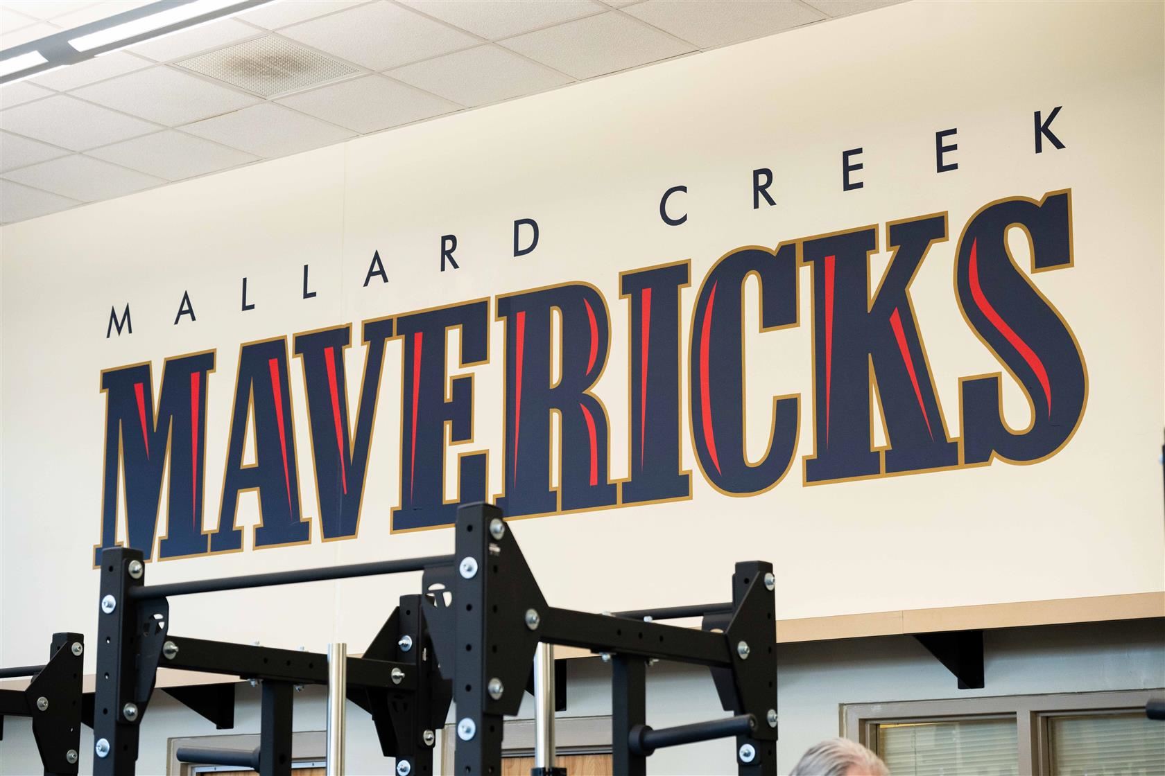  Mallard Creek branding in weight room