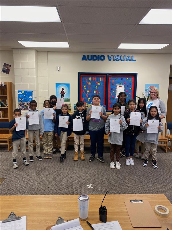 Students and Principal 